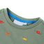 Kortærmet T-shirt til børn str. 116 kakifarvet