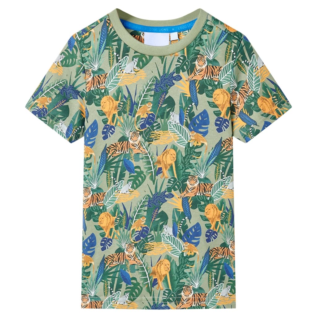Kortærmet T-shirt til børn str. 116 flerfarvet
