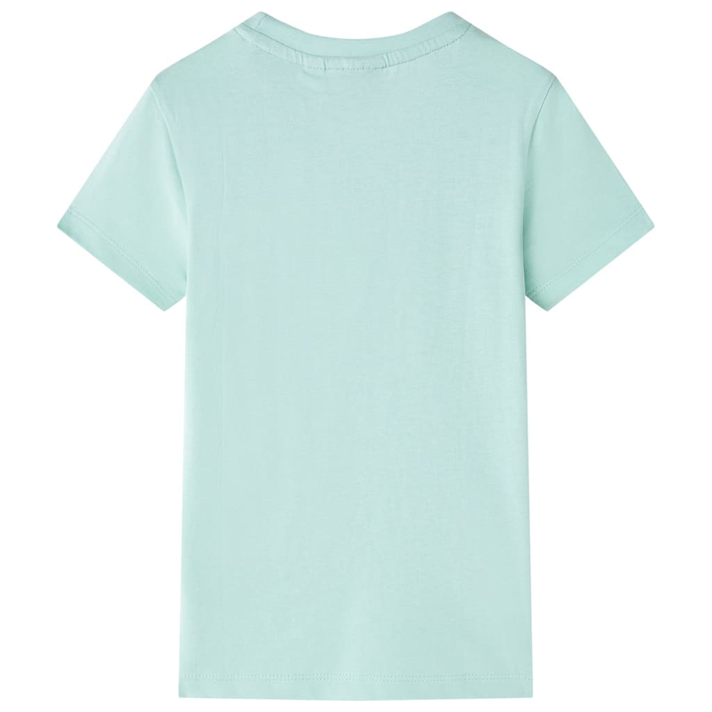 T-shirt til børn str. 104 lys mintgrøn