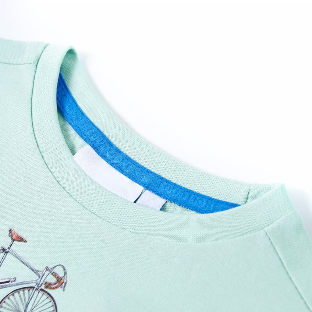 T-shirt til børn str. 104 lys mintgrøn