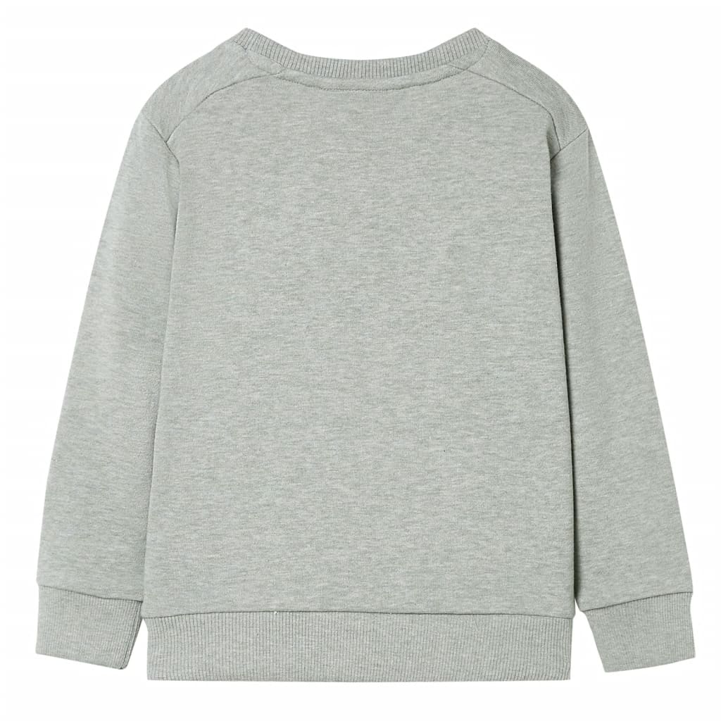 Sweatshirt til børn str. 116 lys kakimeleret