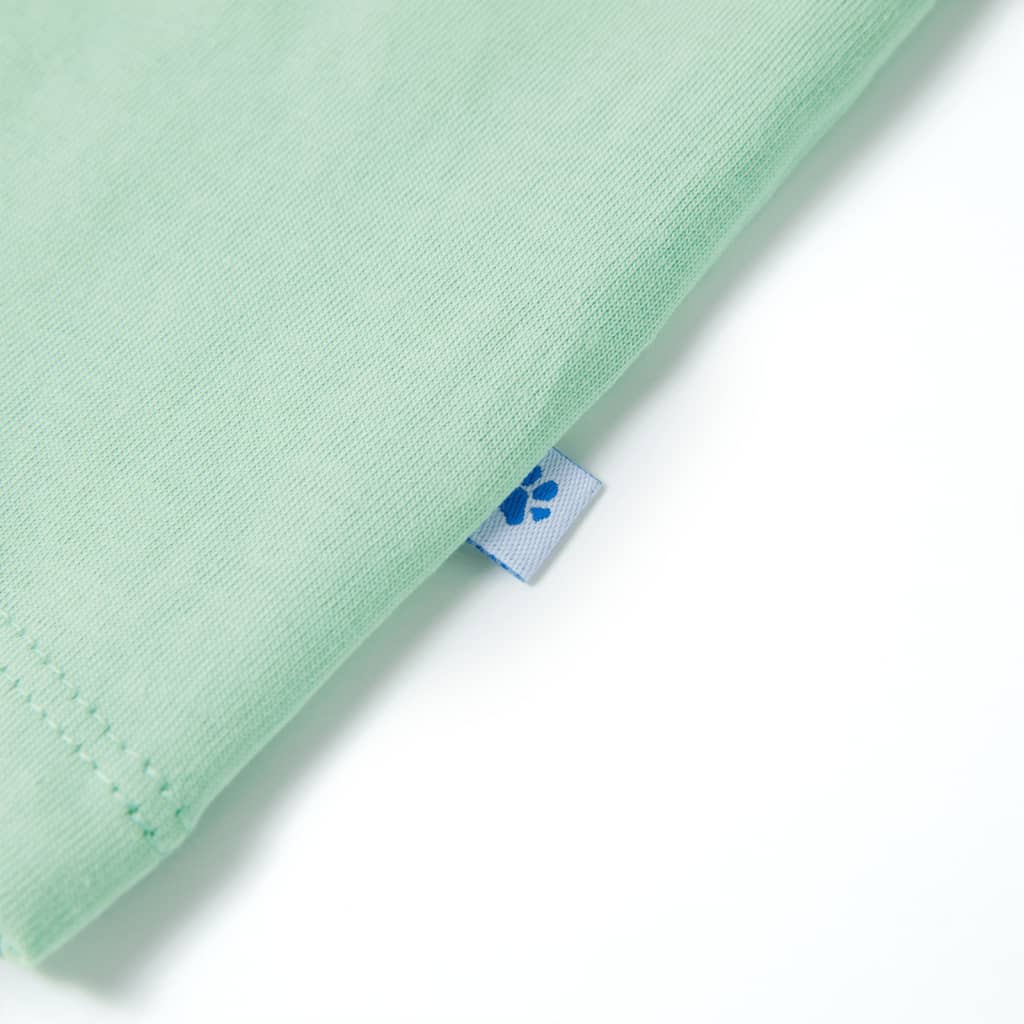 T-shirt til børn str. 116 lysegrøn