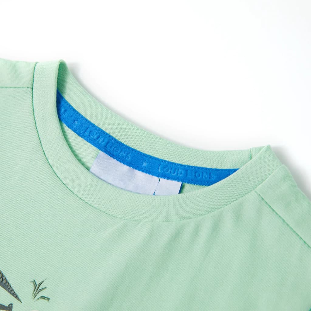 T-shirt til børn str. 128 lysegrøn
