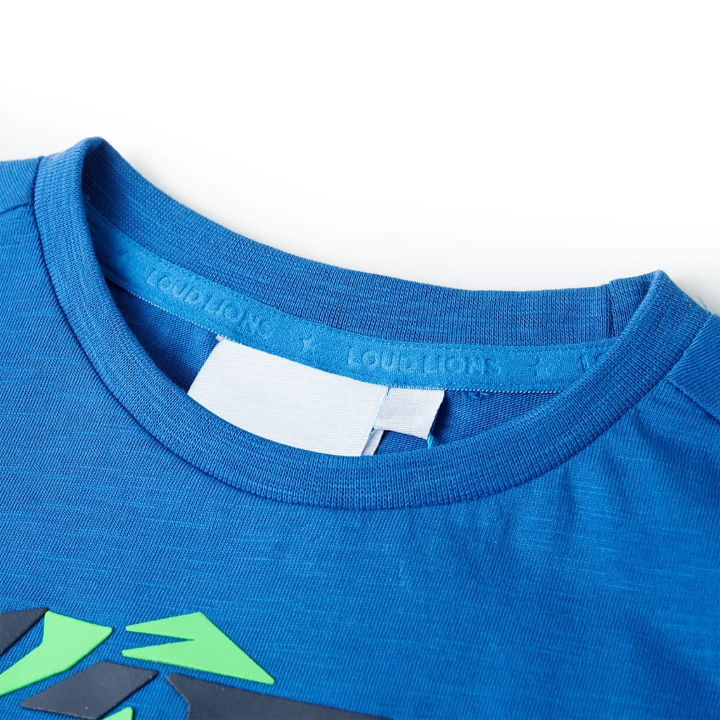T-shirt til børn str. 128 blå