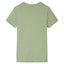 T-shirt til børn str. 116 kakifarvet