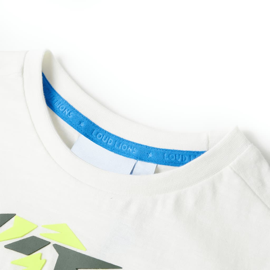 T-shirt til børn str. 128 ecrufarvet