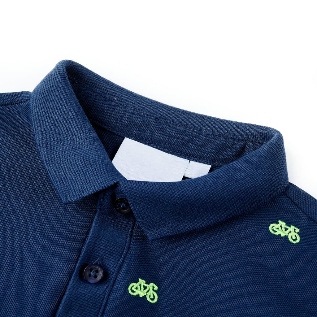 Polo til børn str. 140 marineblå