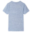 Kortærmet T-shirt til børn str. 140 blåmeleret