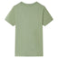 Kortærmet T-shirt til børn str. 140 lys kakifarve