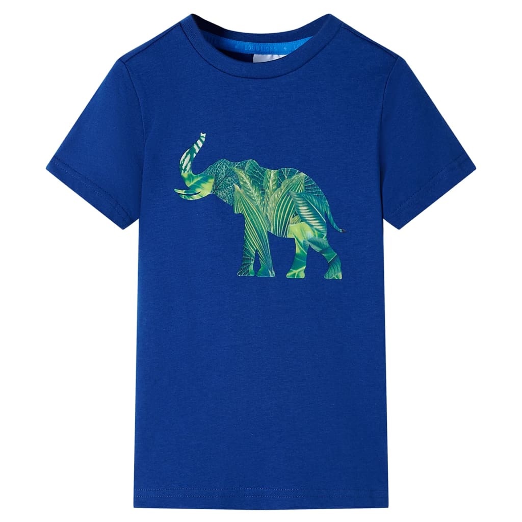 T-shirt til børn str. 128 mørkeblå