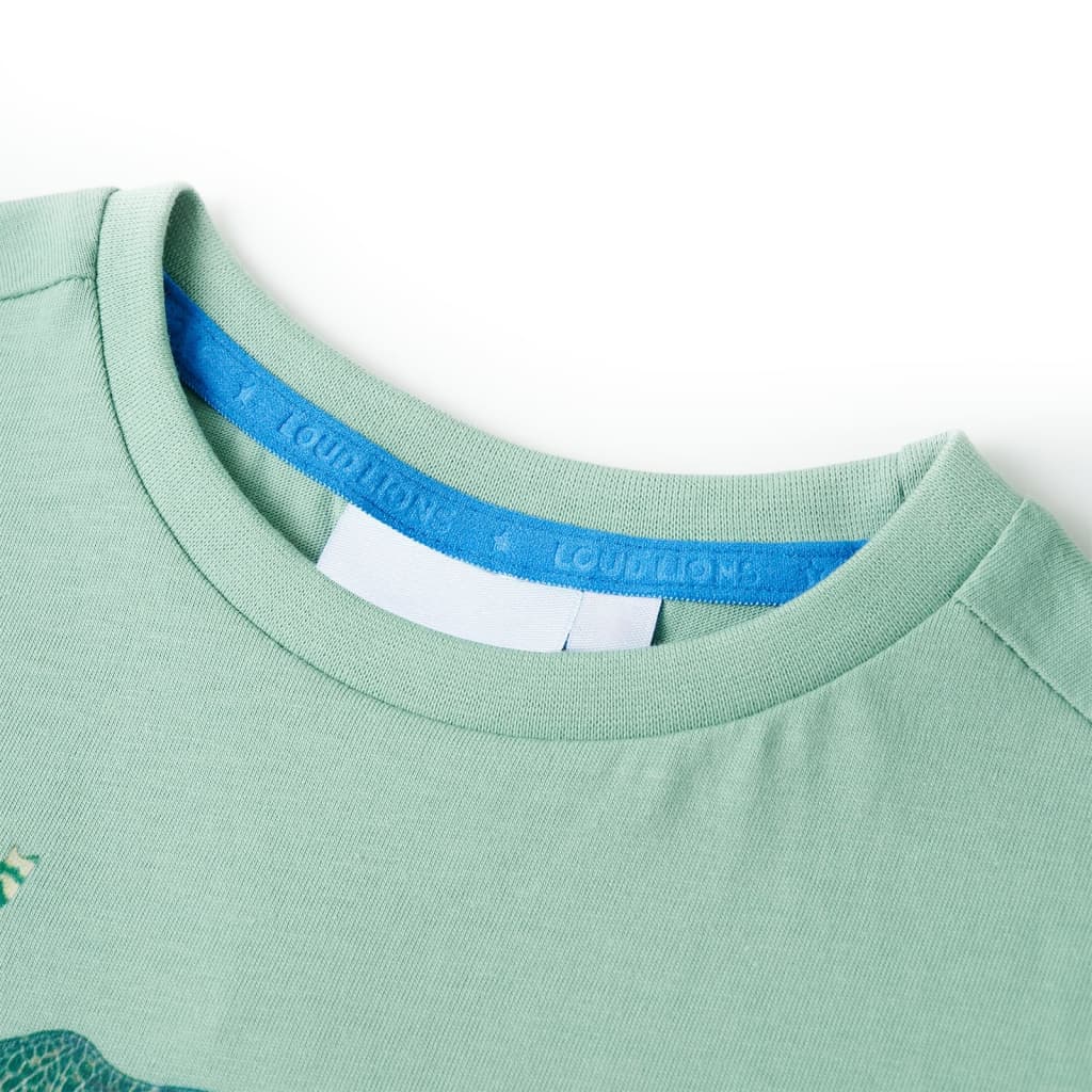 T-shirt til børn str. 104 lys kakifarve