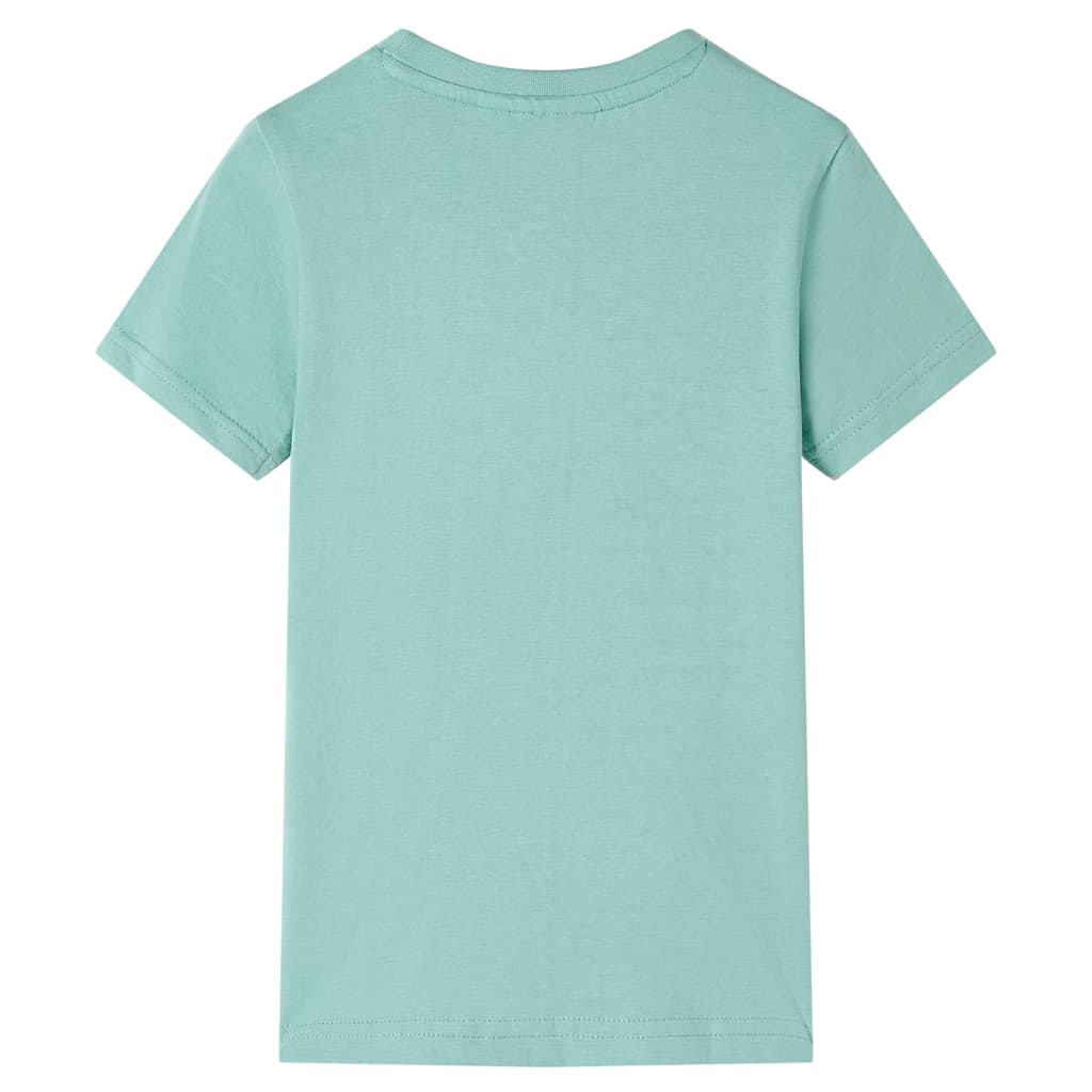 T-shirt til børn str. 116 lys kakifarve