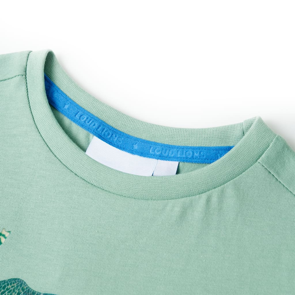 T-shirt til børn str. 116 lys kakifarve