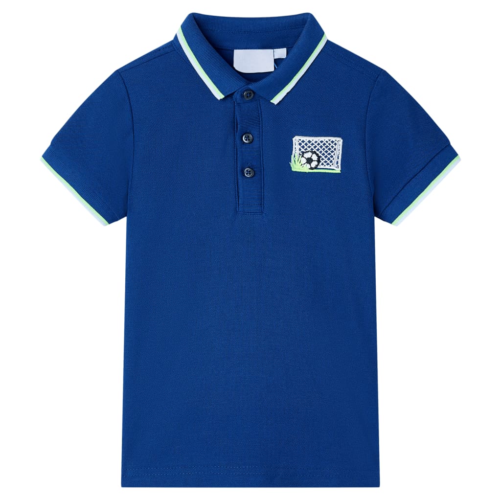Poloshirt til børn str. 128 mørkeblå