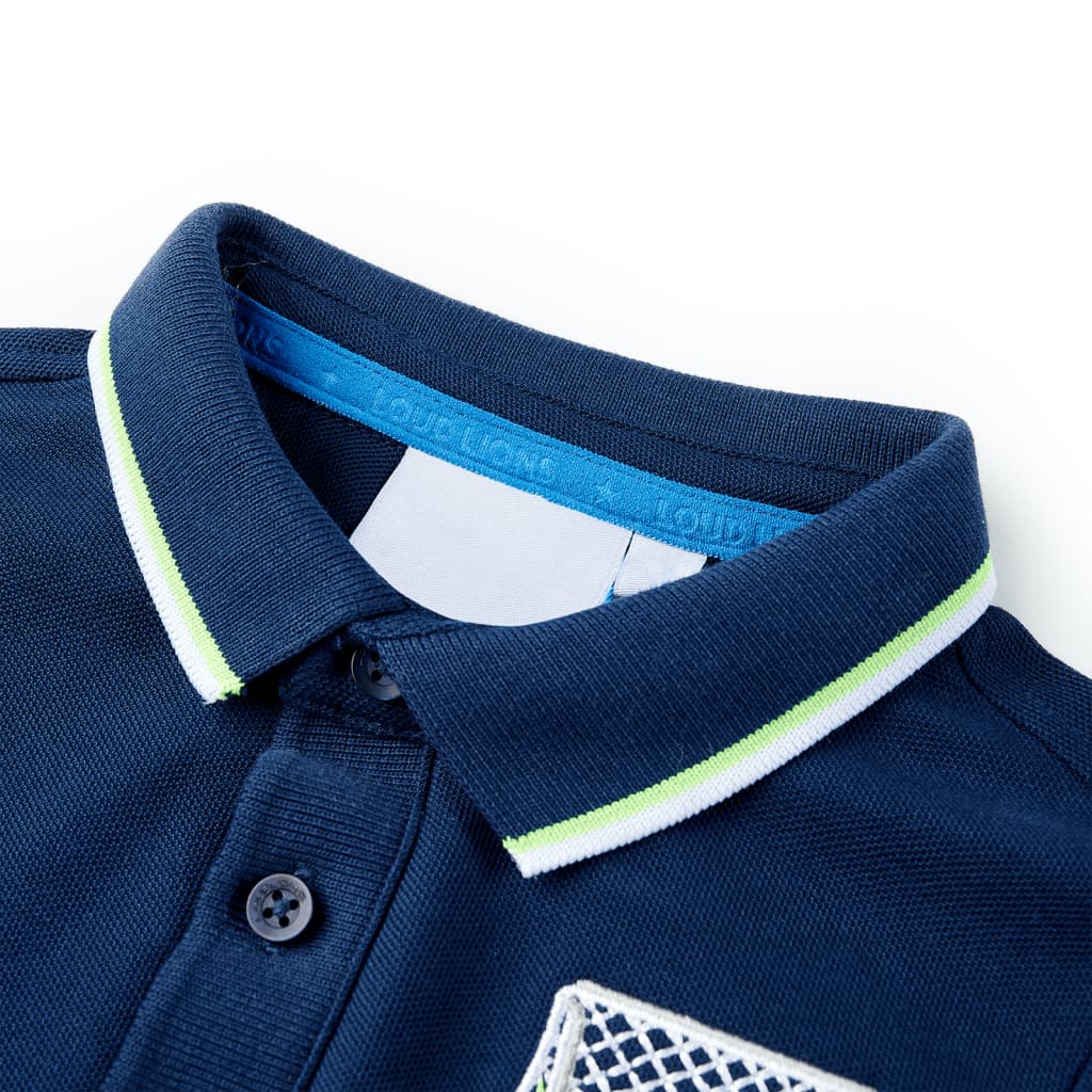 Polo til børn str. 128 marineblå