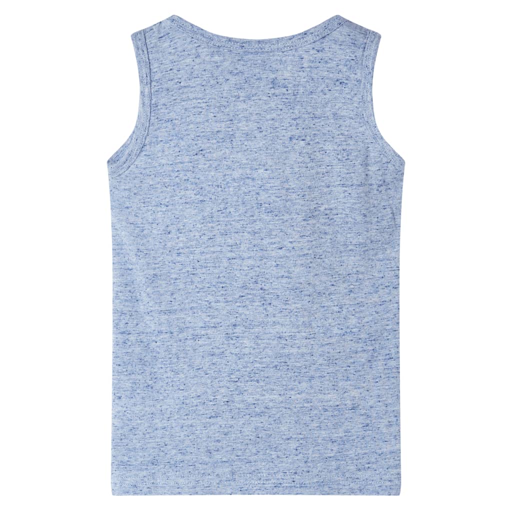 Tanktop til børn str. 116 blåmeleret