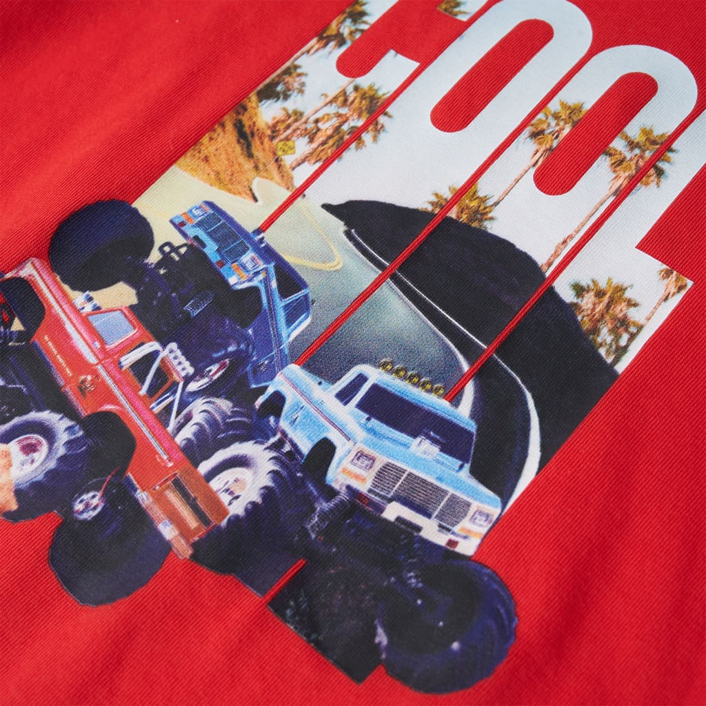 T-shirt til børn str. 104 rød