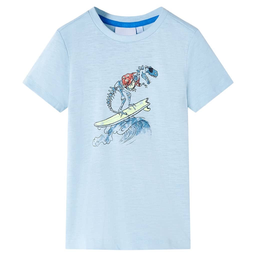 T-shirt til børn str. 140 lyseblå
