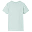 T-shirt til børn str. 104 striber lys mintgrøn
