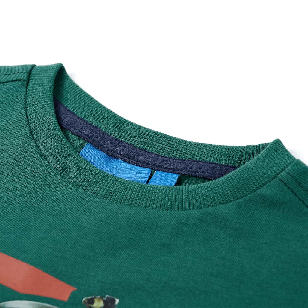 Langærmet T-shirt til børn str. 128 grøn