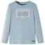Langærmet T-shirt til børn str. 128 lyseblå