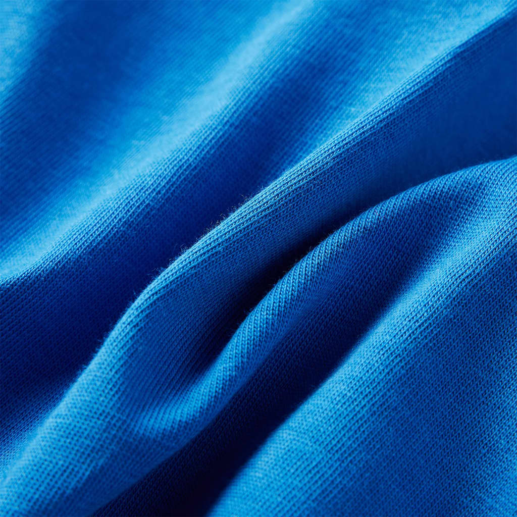 Langærmet T-shirt til børn str. 140 koboltblå