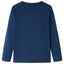Langærmet T-shirt til børn str. 128 marineblå