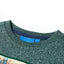 Langærmet T-shirt til børn str. 140 grønmeleret