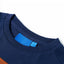 Langærmet T-shirt til børn str. 104 marineblå