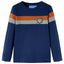 Langærmet T-shirt til børn str. 116 marineblå