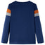 Langærmet T-shirt til børn str. 116 marineblå