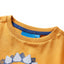 Langærmet T-shirt til børn str. 128 okkergul