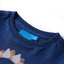 Langærmet T-shirt til børn str. 116 marineblå