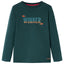 Langærmet T-shirt til børn str. 104 mørkegrøn
