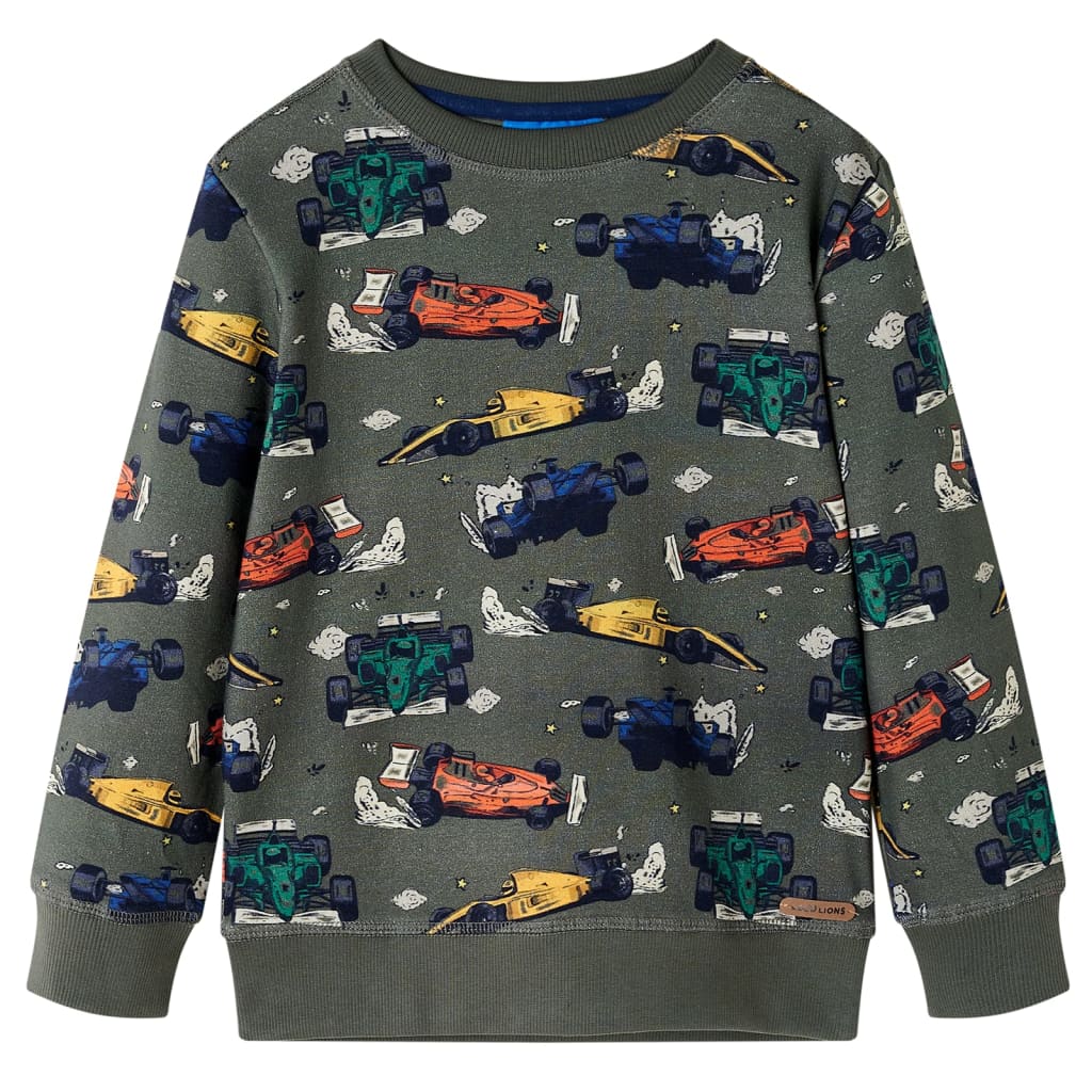 Sweatshirt til børn str. 116 kakifarvet