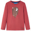 Langærmet T-shirt til børn str. 140 rød