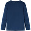 Langærmet T-shirt til børn str. 104 marineblå