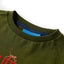 Langærmet T-shirt til børn str. 104 kakifarvet