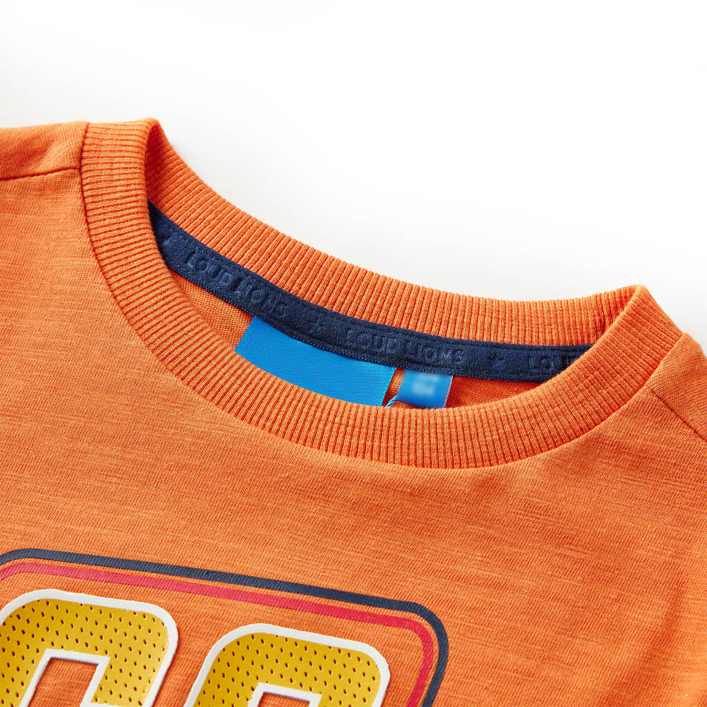 Langærmet T-shirt til børn str. 104 cm orange