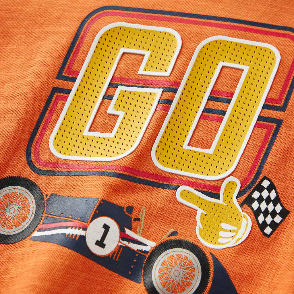 Langærmet T-shirt til børn str. 104 cm orange