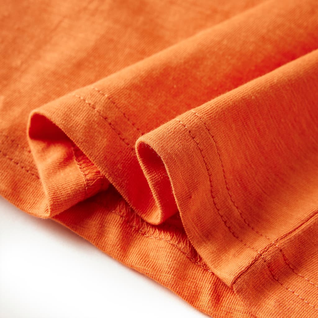 Langærmet T-shirt til børn str. 104 cm orange