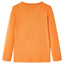 Langærmet T-shirt til børn str. 116 cm orange