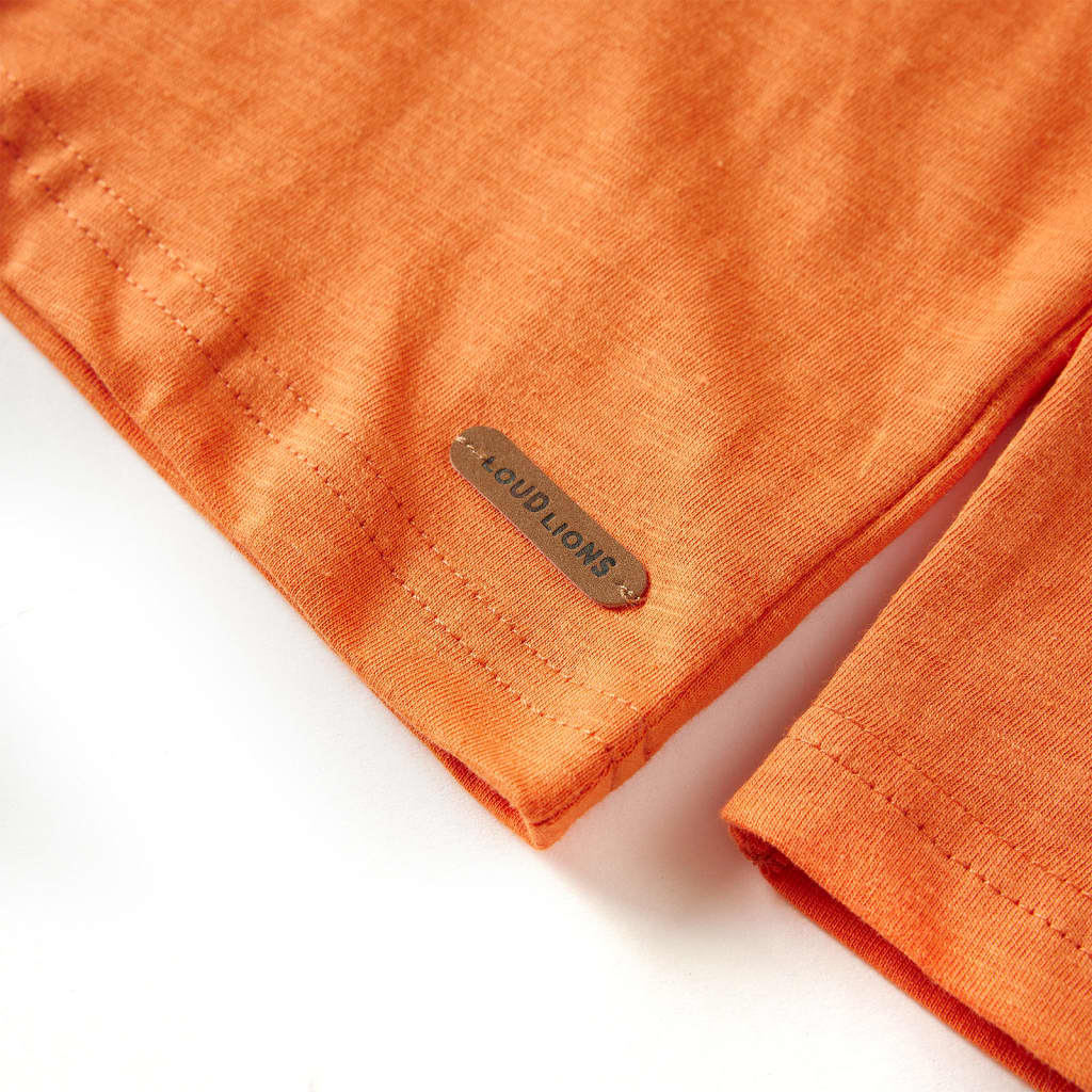 Langærmet T-shirt til børn str. 128 cm orange