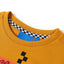 Langærmet T-shirt til børn str. 104 okkergul