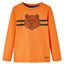 Langærmet T-shirt til børn str. 116 cm orange