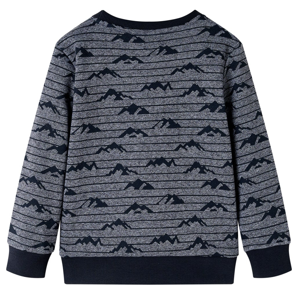 Sweatshirt til børn str. 140 blåmeleret