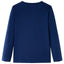 Langærmet T-shirt til børn str. 116 marineblå