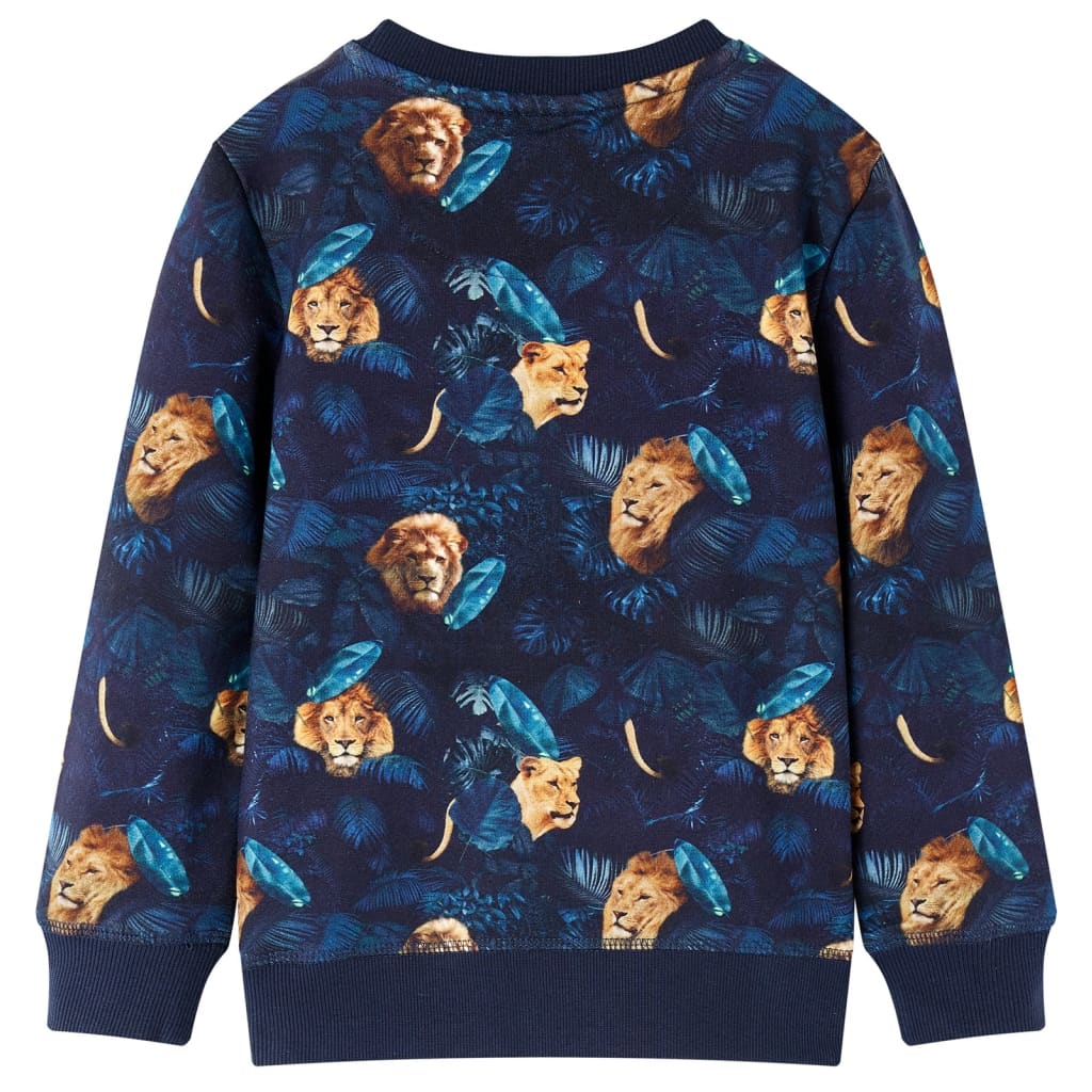 Sweatshirt til børn str. 128 marineblå