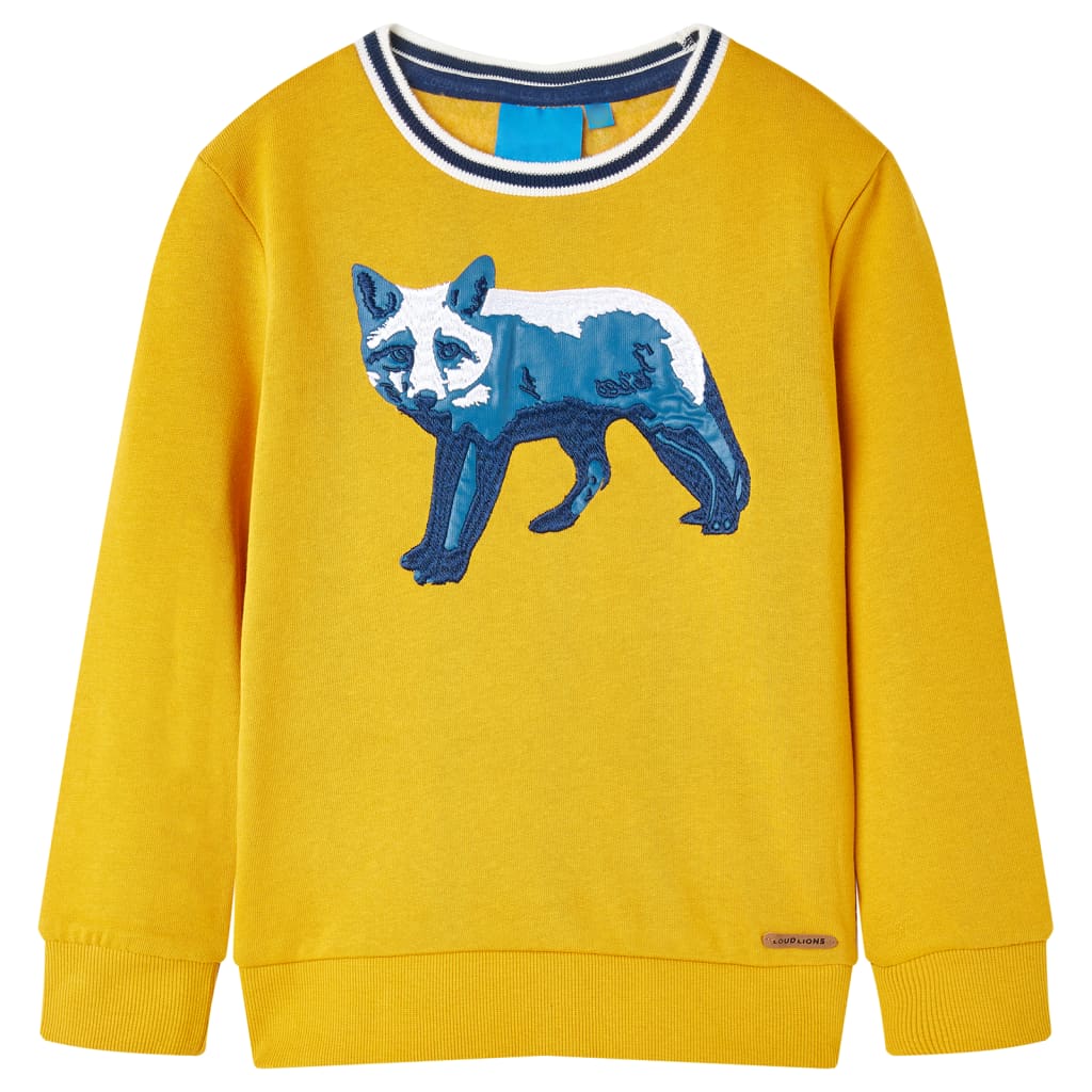 Sweatshirt til børn str. 140 okkergul