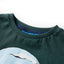 Langærmet T-shirt til børn str. 116 mørkegrøn